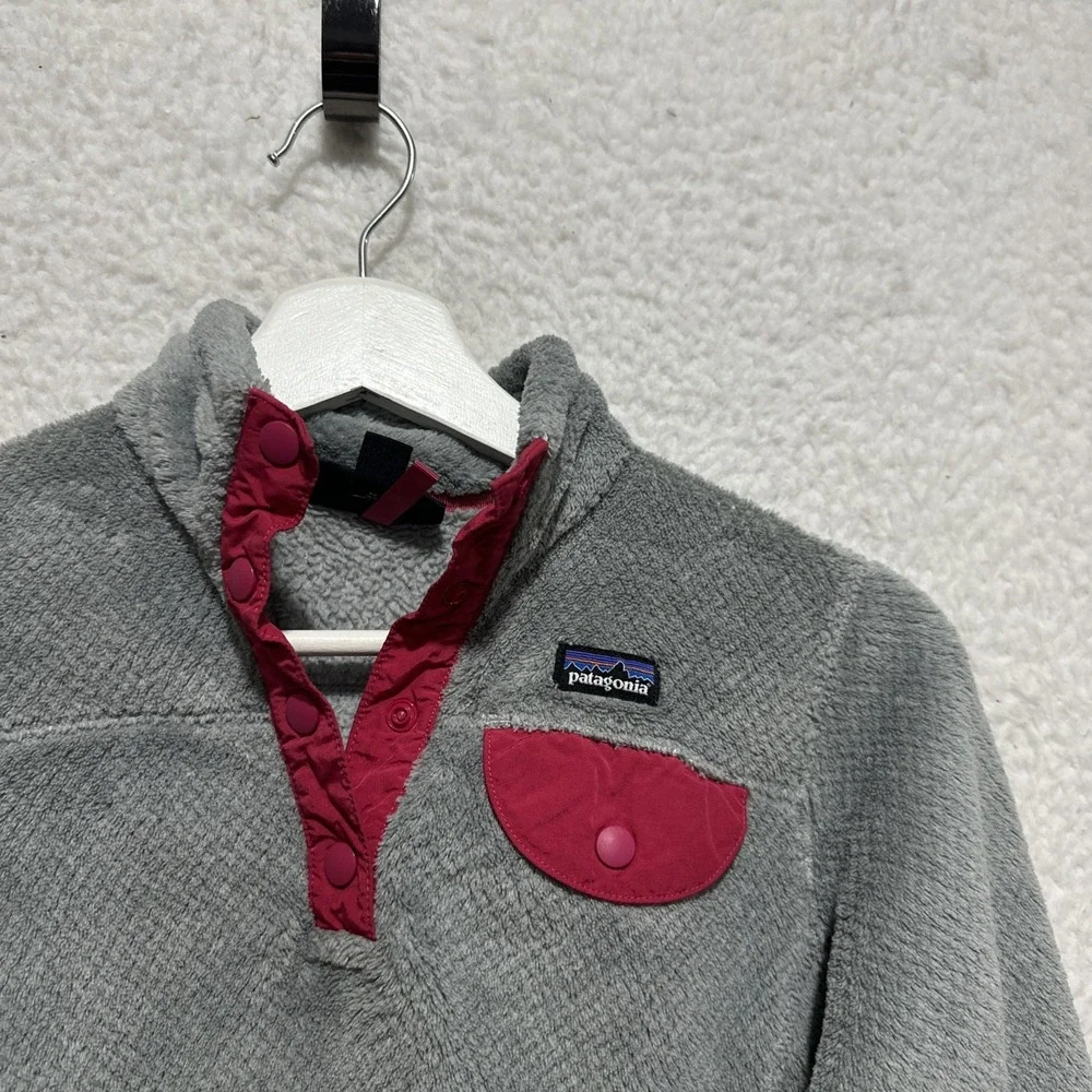Patagonia Girls‎ Size M (10) Re-Tool Snap T Fleece Gray Pullover